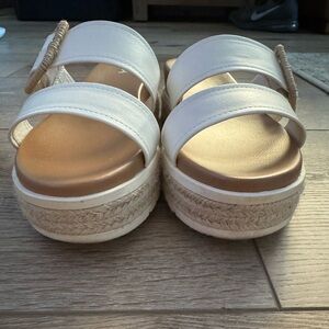 MIA Cream Espadrille Platform Sandals